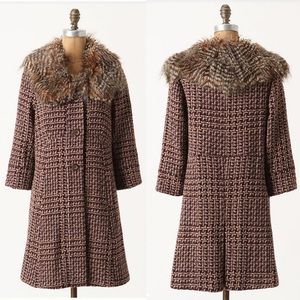 Anthropologie Tiny Umbered Houndstooth coat